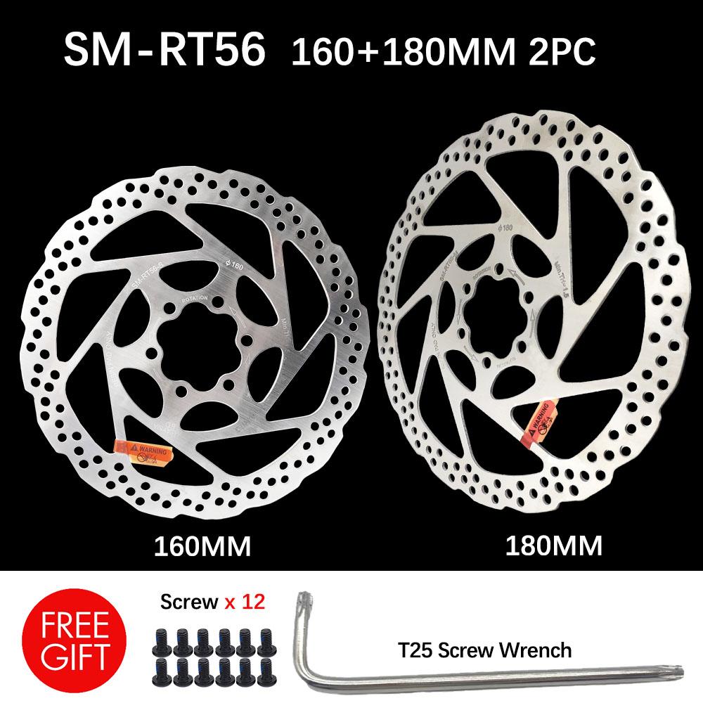 DEORE SM RT56 160MM 180MM 6-bolt brake rotor, suitable for mountain bike disc brake rotor bicycle parts