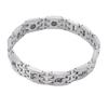 Men Magnetic Bracelet Fashionable Silver Titanium Steel Black Magnet Therapy Bracelets