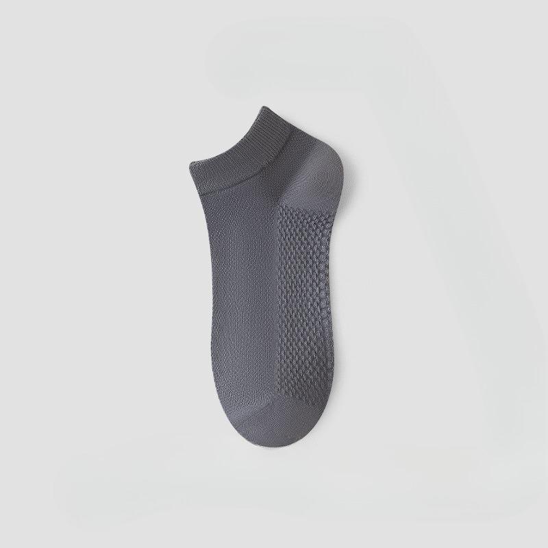 Men's Spring/Summer Lightweight Short Socks with Mesh Ventilation - Boat Style - Sporty Men's Socks - Boat Style Pure Cotton Socks for Men