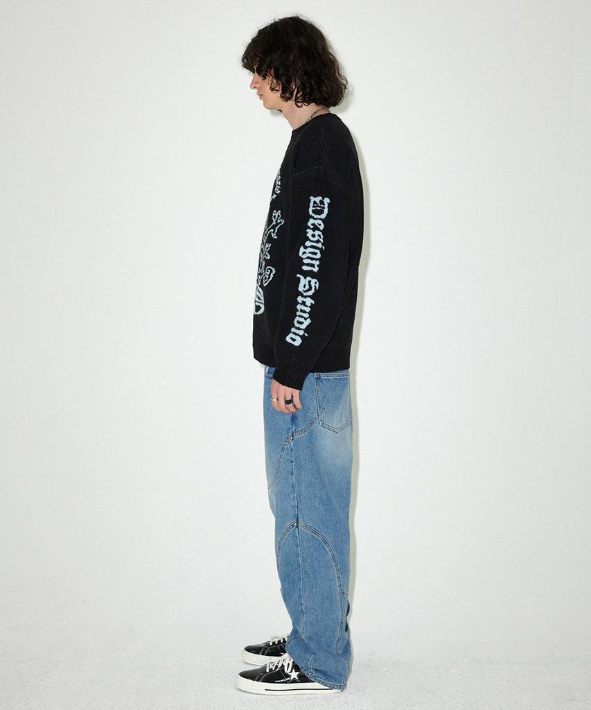 MAHAGRID Firedrake Knit Sweater Black(Mg2Efmk603A)
