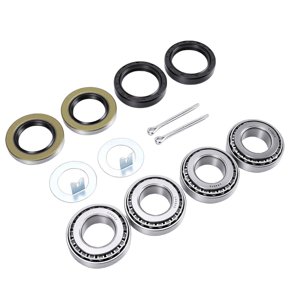 2er Set Anhänger Radnabe Lager Kit L44643 für 1 Zoll 2000 2200lbs Achse mit Fettdichtungen Splint Dichtung