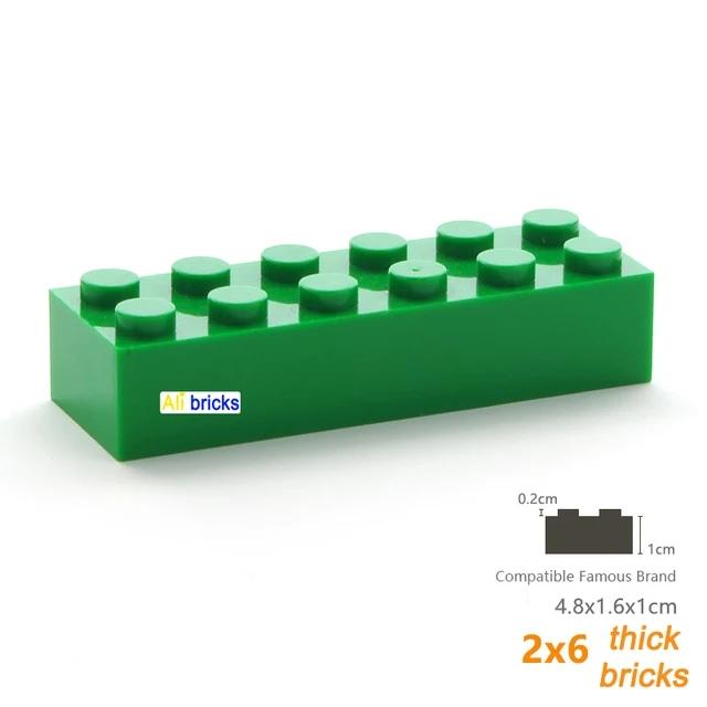 

Non-Toxic 20Pcs Moc Parts 2456 Brick 2 X 6 44237 Compatible Bricks Diy Assmble Building Blocks Particle Kid Puzzle Brain Toy Gift