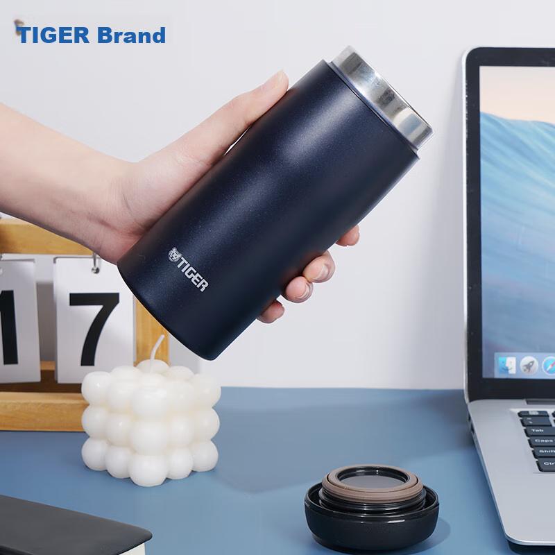 Tiger Stainless Steel Insulated Tumbler, Original Import, Unisex Water Bottle MJA-B036 Dark Black, 360ML
