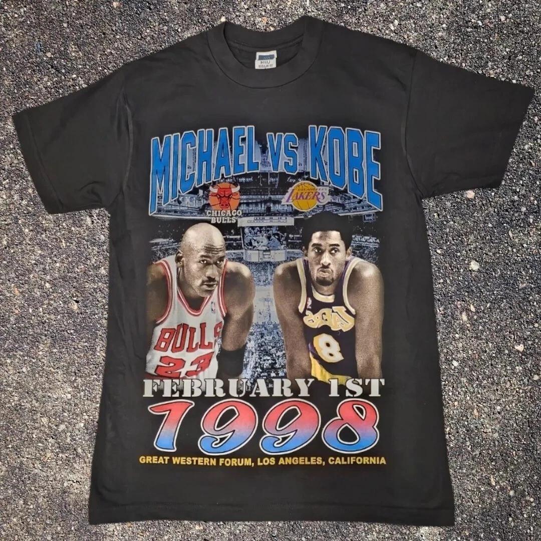 MJ Vs Kobe Basketball Graphic T-shirt Small-4XL XXL