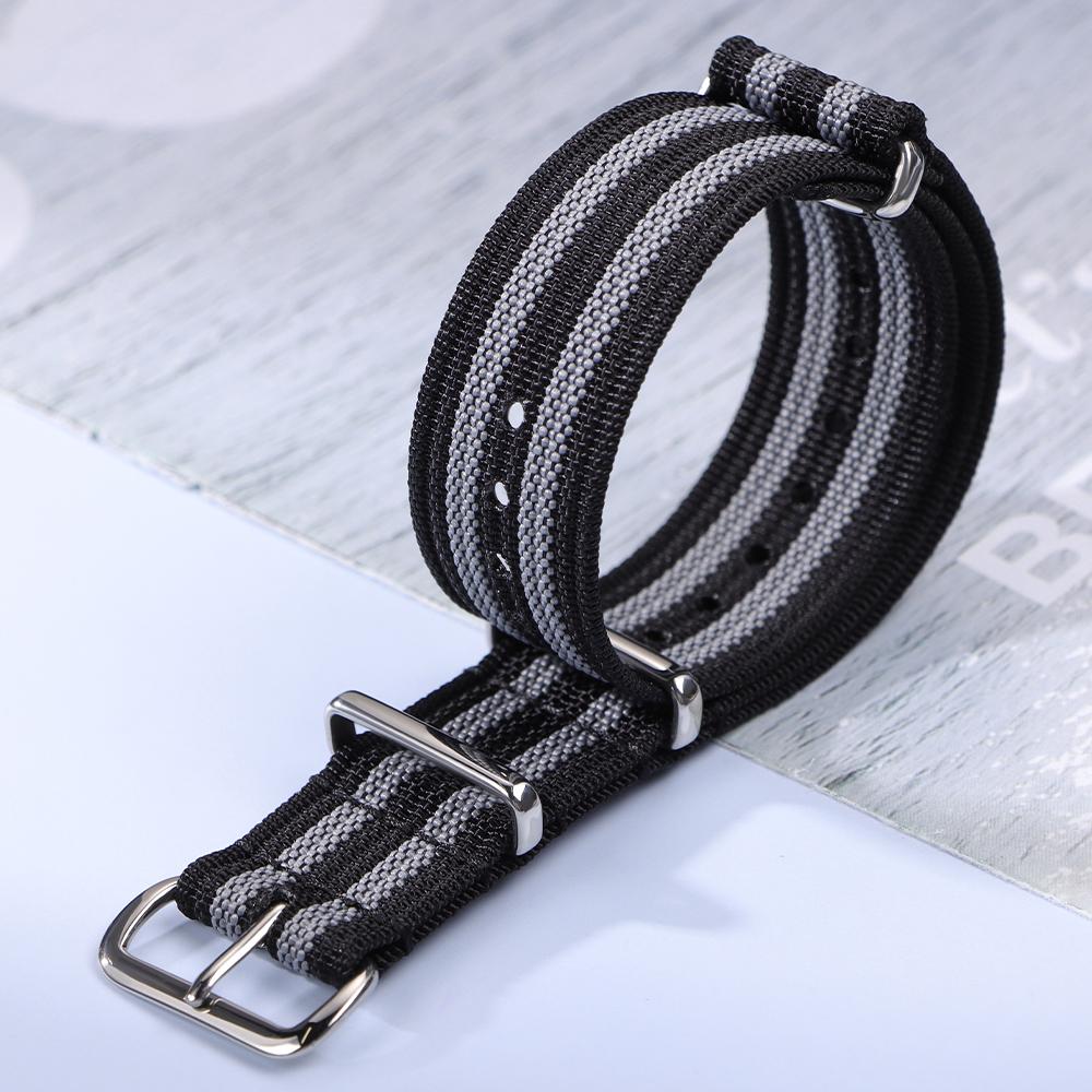 Premium Ribbed Nylon Watch Band 18mm 20mm 22mm for Omega Comfortable Watch Straps Loop Military Washable Blet for Men Watchbands