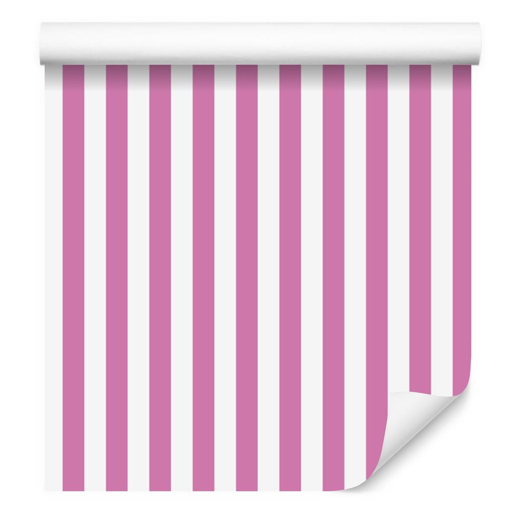 Powder Pink, White and Purple Striped Wallpaper for Living Room and Bedroom 50x1000