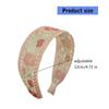 Hand-Made Cotton Linen Hairband Intricate Embroidery Blossom Design Adjustable Wide Band Unisex Hair Accessory