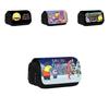 Smiling Friend Double Layer Pencil Case Cartoon Microfiber Storage For Students And Kids