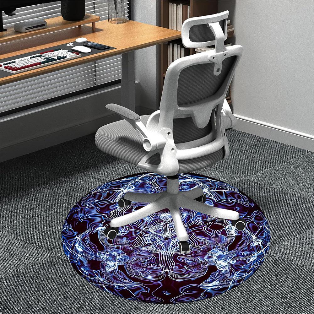 

1pc Abstract Art Sphere Chair Carpet for Office Non-Slip, Machine Washable Rug for Office, Room - Holiday Decor, Machine Made yy251016054 80cm by 80cm