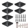 6pcs Deck Post Cap Fence Cap Post Cap Cover Decking Caps Wood Fence Post Covers Sturdy Plastic Deck Post Cover for Garden Fence
