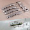 Car Silver Exterior Side Door Handle Cover Cap Trim Fit For Mitsubishi Pajero Shogun V80 2007-