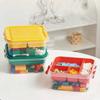 Stapelbare Speelgoed Organizer voor Kinderen Stofdichte Deeltjeshouder Afgesloten Bewaarpotten Speelgoed Organizer