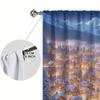 2pcs Winter Night Snow Scenery Printed Curtain for Christmas Home Decor - Rod Pocket Window Treatment for Bedroom, Office