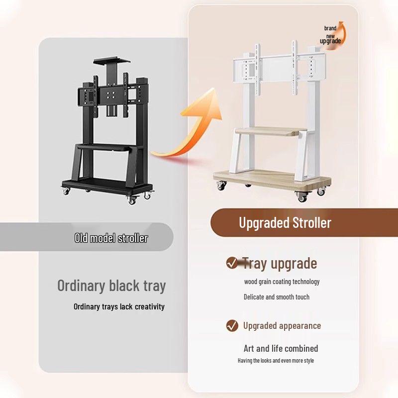 Floor-Standing TV Stand with Wheels for 55-120 Inch Screens
