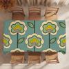 O-Orla Kiely Flower Party Decor Dining Room Home Kitchen Patios Waterproof Stain-Proof Table Cloth