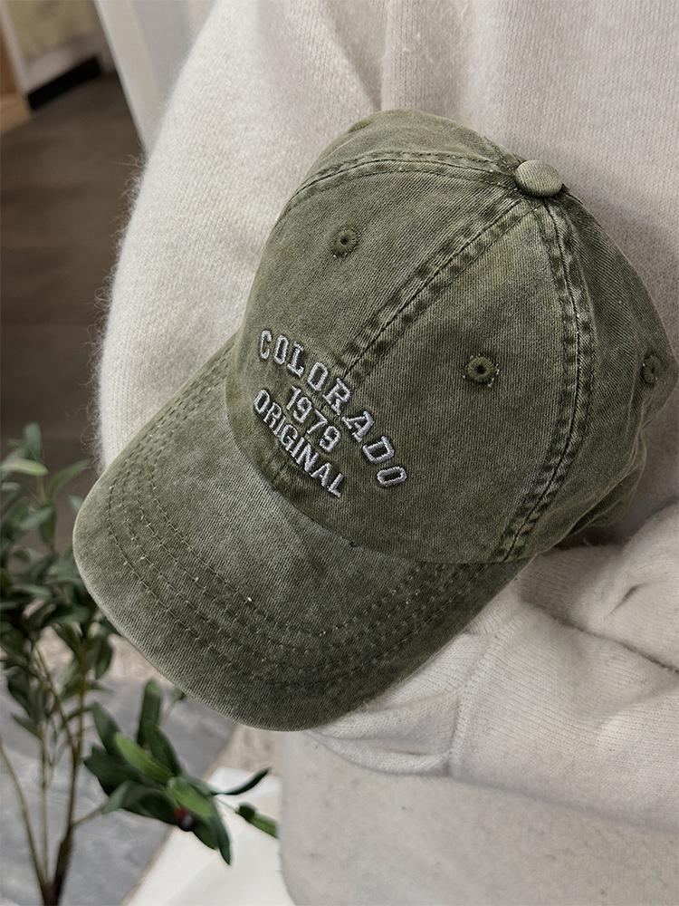 Retro Colorado Letter Embroidery Baseball Caps Spring Summer Cotton Adjustable Casual Hat Hip Hop Streetwear Sun Hats For Baby