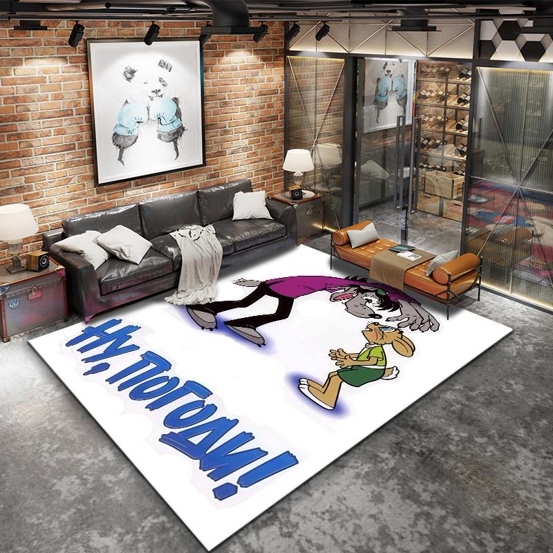 Nu Pogodi Carpet Rug for Living Room Bedroom Home Sofa Decoration,Kids play Nonslip Floor Mat