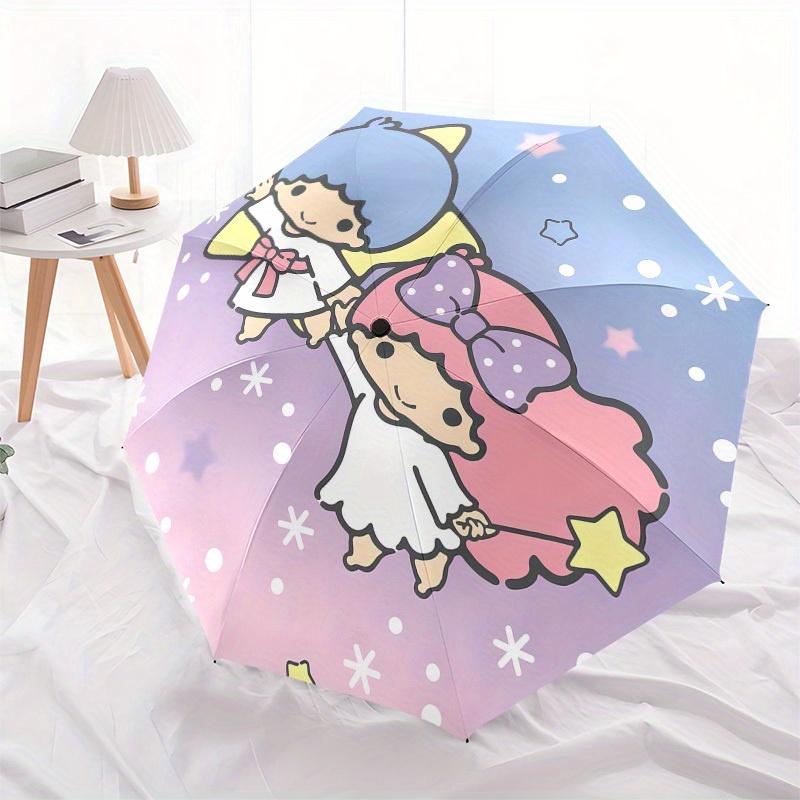 1pc Little Twin Stars Flying Umbrella with Plastic Handle,Suitable for All Seasons Home Travel Outdoor UmbrellaSanlio108