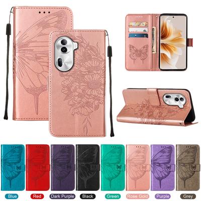 For Reno 11 5g Wallet Butterfly Folding Flip Leather Case For Oppo Reno 11 F Pro Card Holder Stand Phone Book Phone Cover Fundas