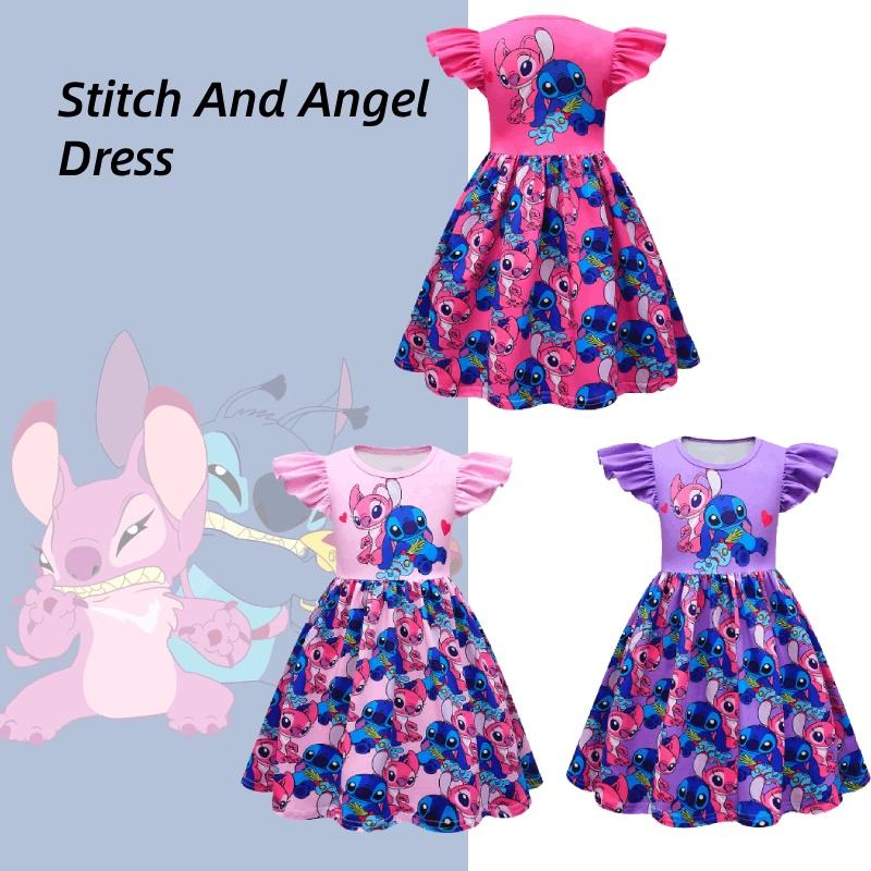New Arrival Girls' Star Baby Stidi Dress A-line Dress With Flying Sleeves
