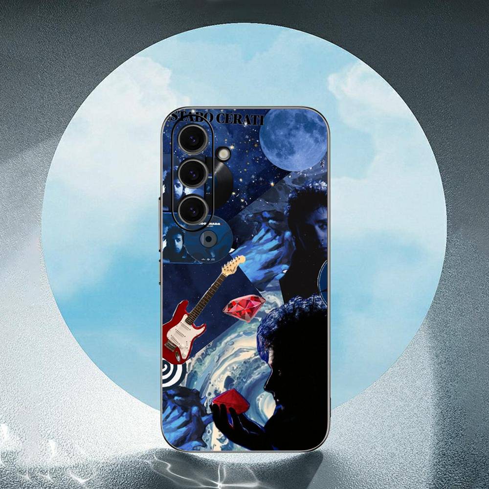 G-Gustavo-C O-Cerati For Samsung Galaxy S25 S24 S23 Ultra S22 S21 Plus S20 Black Soft Silicone Protective Case
