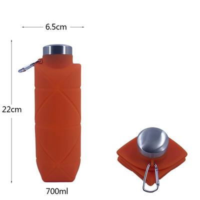 23OZ Draagbare Waterfles Outdoor Siliconen Sportketel Opvouwbare Fles Draagbare Opvouwbare Waterbeker