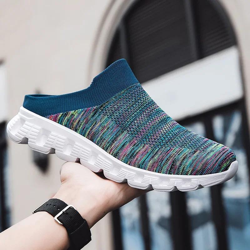 Men Slippers Summer Breathable Home Indoor Slippers Men Thick Bottom Slides Fashion Couple Walking Shoes Zapatos Para Hombre