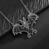 Stainless Steel Pendant Necklace for Women Men's Insect Bat Jewelry Accessories