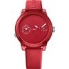Denim Red Silicone Rubber Men's Quartz Watch 1791323