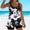 Women's Swimwear Tankini 2 Piece Swimsuit  Seaside  Print Vacation Bathing Suits