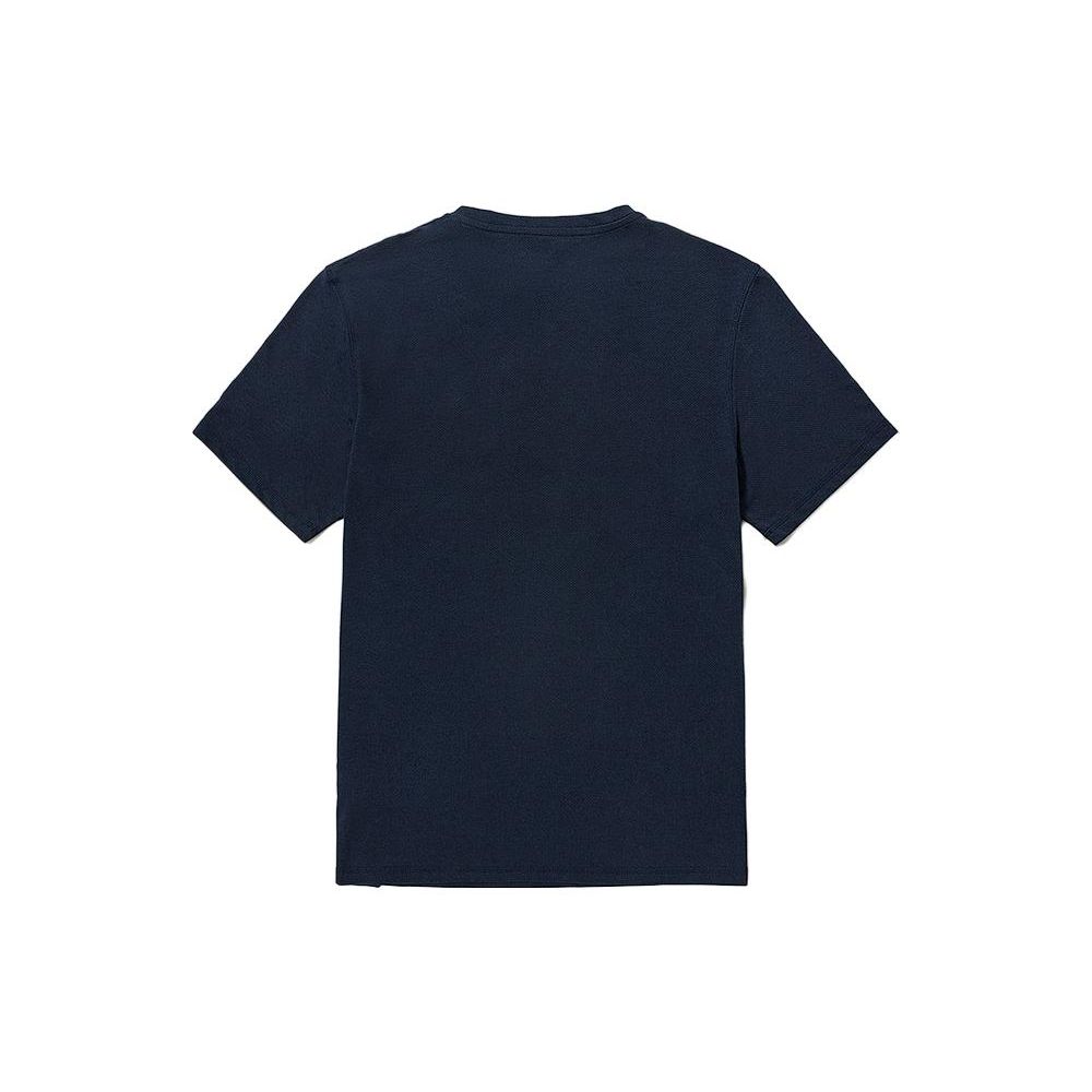 Timberland Solid Color Moisture Wicking Casual Breathable Crew Neck Short Sleeve T-Shirt Men Tops Deep-Sapphire-Blue A2NYH-433