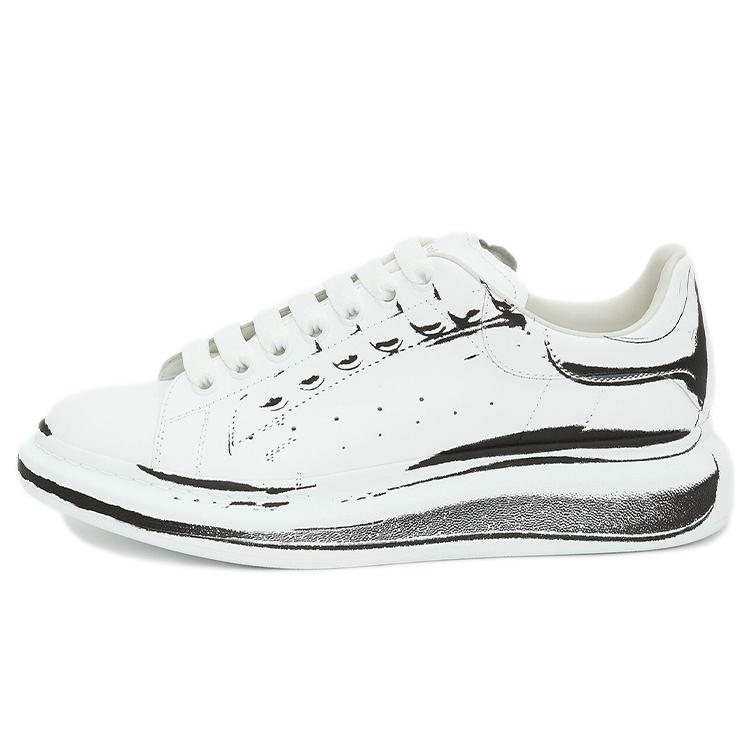 

Alexander McQueen Кроссовки из кожи оверсайз с широкой низкой подошвой Мужская повседневная обувь 662642WIA4Q9000 42