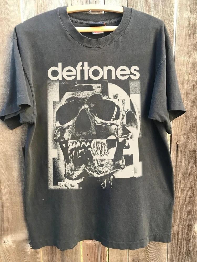 Футболка группы Deftones, Deftones White Pony Ретро Стиль Угольный Унисекс S-5XL Унисекс Футболка XXXXL