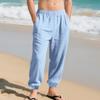 European and American men's summer new linen casual pants loose breathable leggings cotton and linen pants