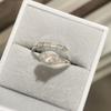 Li Luo Vintage Gold Gebürsteter 925 Sterling Silber Verstellbarer Damenring