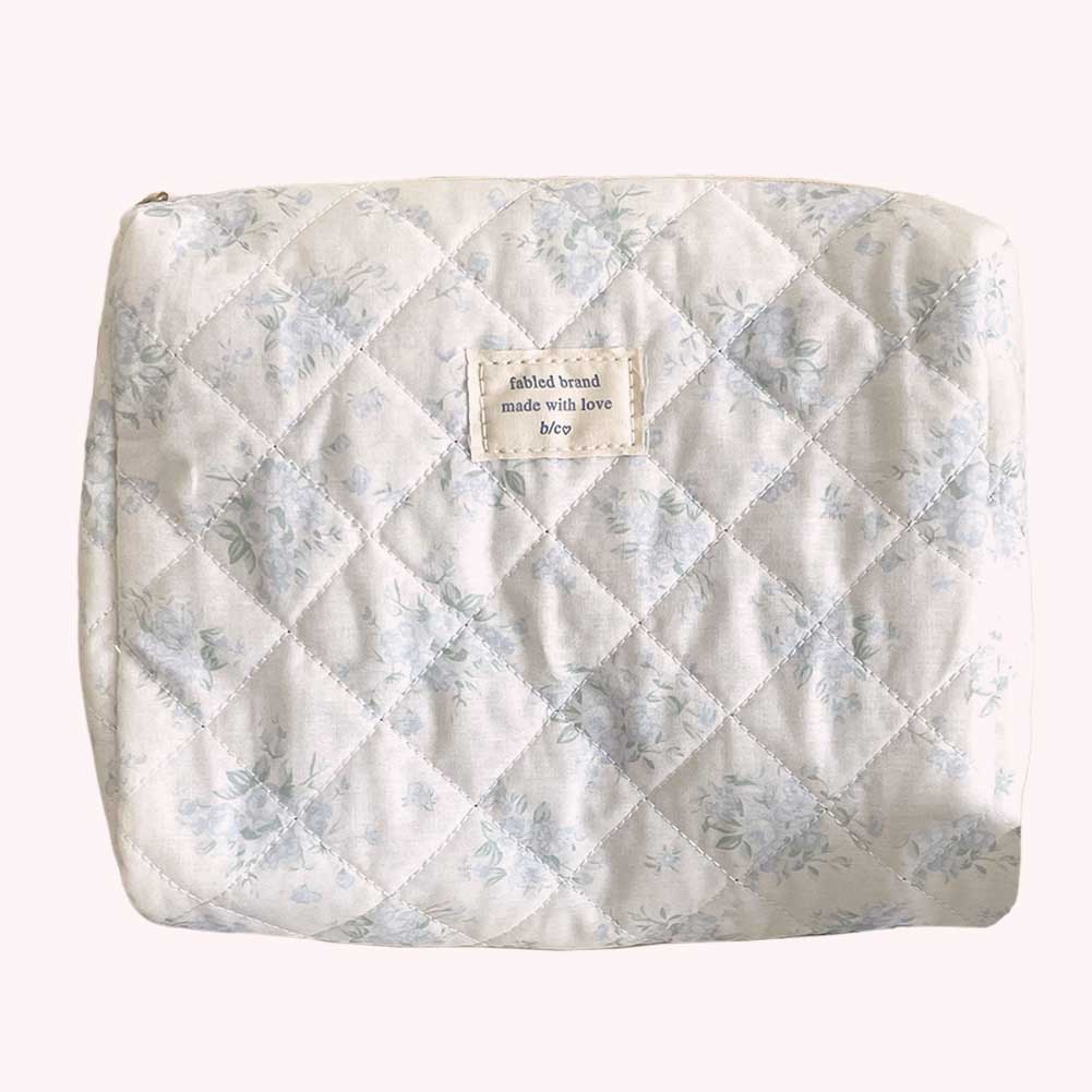 Women Quilted Checkered Makeup Bag Portable Cosmetic Storage Bag Lightweight Lady Makeup Bag Purse Toiletry Zipper Storage Pouch