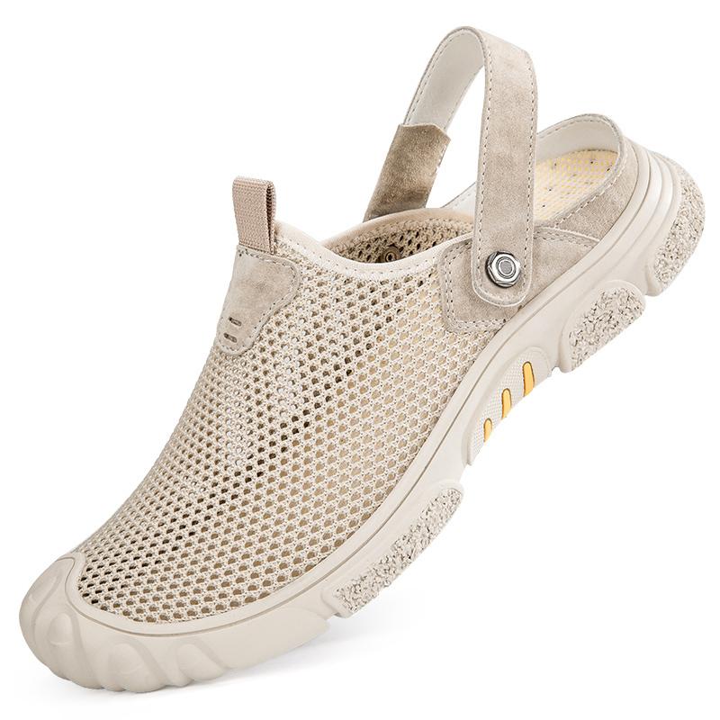 Fashion 2025 Summer Men Sandals Outdoor Soft Bottom Breathable Sandals Fashion Antiskid Beach  Roman Shoes Flat Designer Walking Shoes