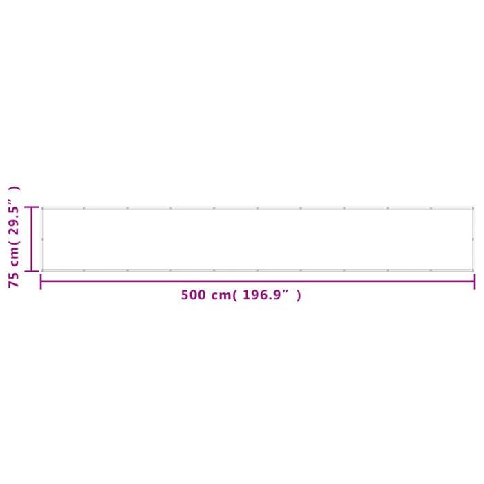 VidaXL Balcony Screen, Garden Privacy Screen, Protection Screen, Outdoor Terrace Privacy Screen, Light Grey 75x500 Cm 4000002