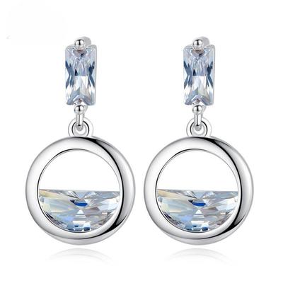 Dainty Dangle Earrings Women Cute Round Circle Pendant Daily Wear Stylish Accessories Exquisite Girl Gift Fashion Jewelry