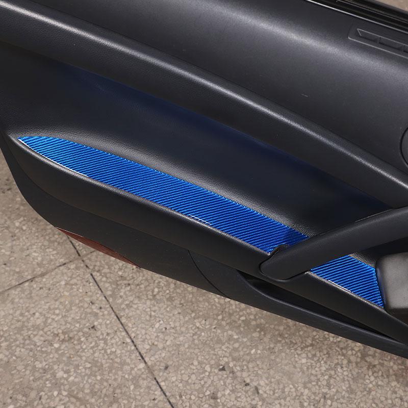 Para Mitsubishi Eclipse 2006-2011 Fibra de Carbono Suave Coche Panel Interior Reposabrazos de Puerta Cubierta Embellecedora Adhesivo Coche