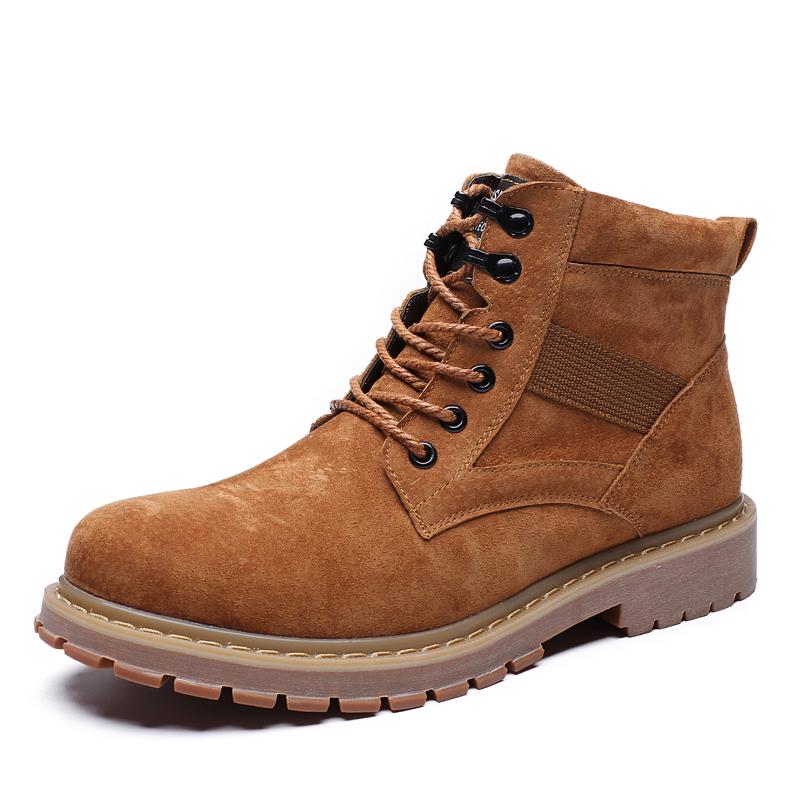 Mens Boots Fashion Motorcycle Boots Handsome Casual Sheos Men Suede Leather Platform Shoes Spring Autumn Ankle Boot Short Botas
