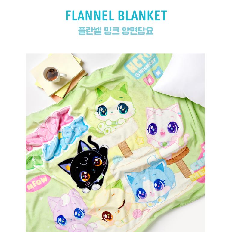 WISH CAT X NCT WISH Flanell Nerz Fleece Decke
