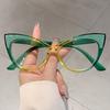 Colorful Trends Bling Frame Women Popular Fashion Cat Eye Eyeglasses Stylish Brand Decoration Po Ladies Glasses