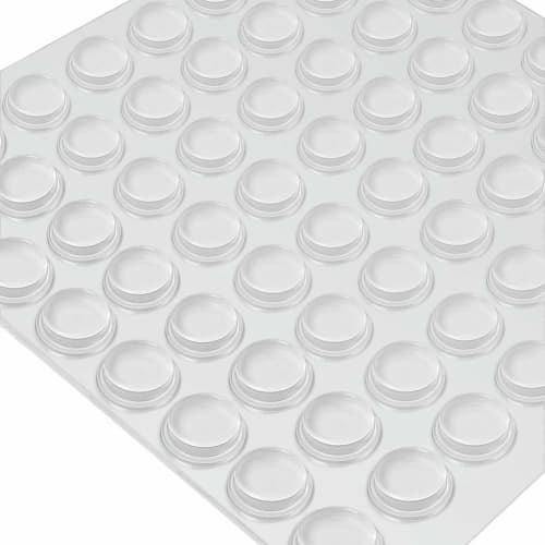 Tenn Well 128-Piece Furniture Cushion, Soft Door Stop Cushion, Door Buffer, Anti-Slip Sheet, Impact Sound Absorber, Scratch Prevention (Round, Transpa