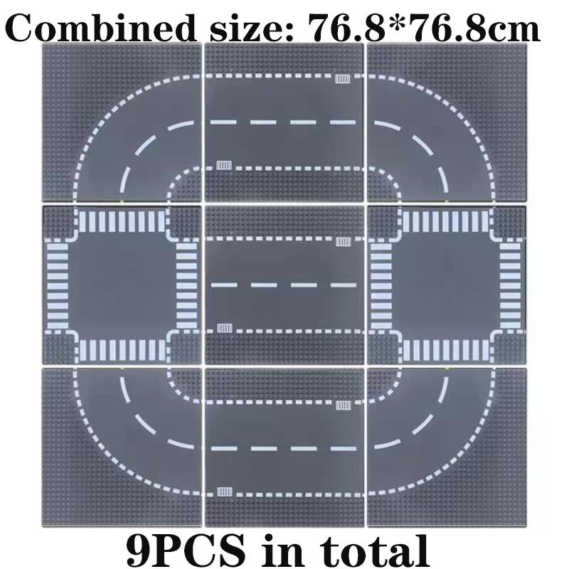 Non-Toxic Classic Building Blocks Base Plate City Street View Traffic Road Figures Construction Toys Bricks Plastic Parts Base Plate Gifts