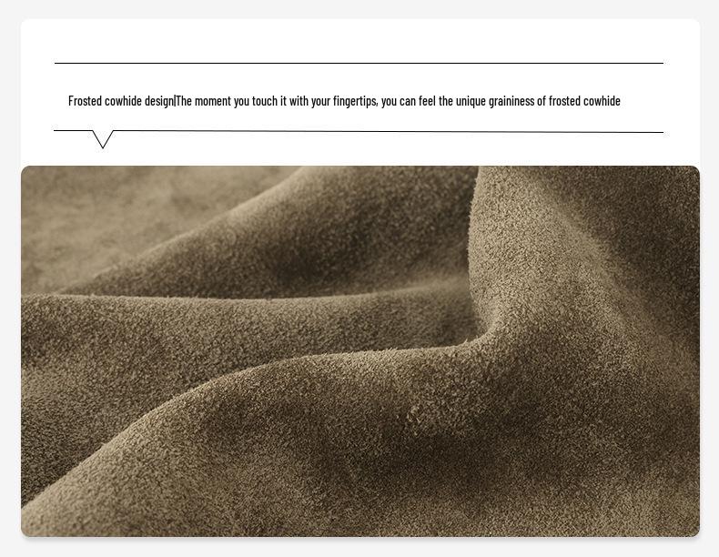 Retro Frosted Cowhide Tote - Large Capacity, Casual Single Shoulder Bucket Bag