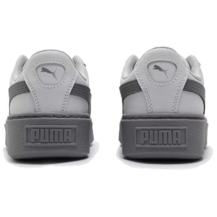 New PUMA Platform Height Increasing Low Top Skateboard Shoes Women's Gray 404157-01