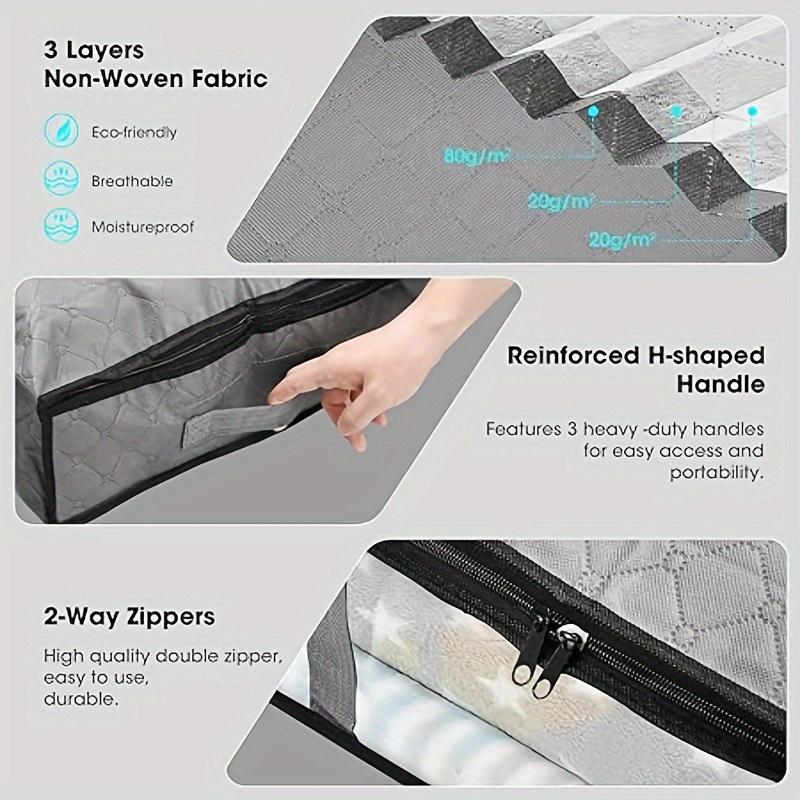 Non-Woven Underbed Storage Bag Foldable Clothes Duvet Pillow Clothes Quilt Storage Organizer Sundries Storage Bag
