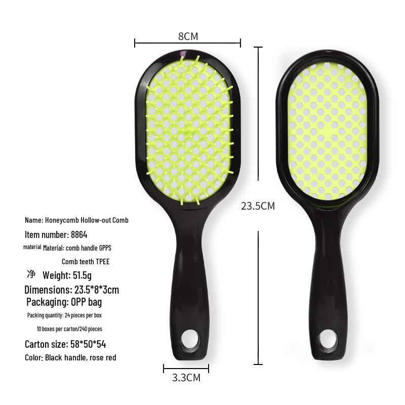 Hollow Comb: Fluffy Anti-Tangle Hairdresser & Scalp Massager