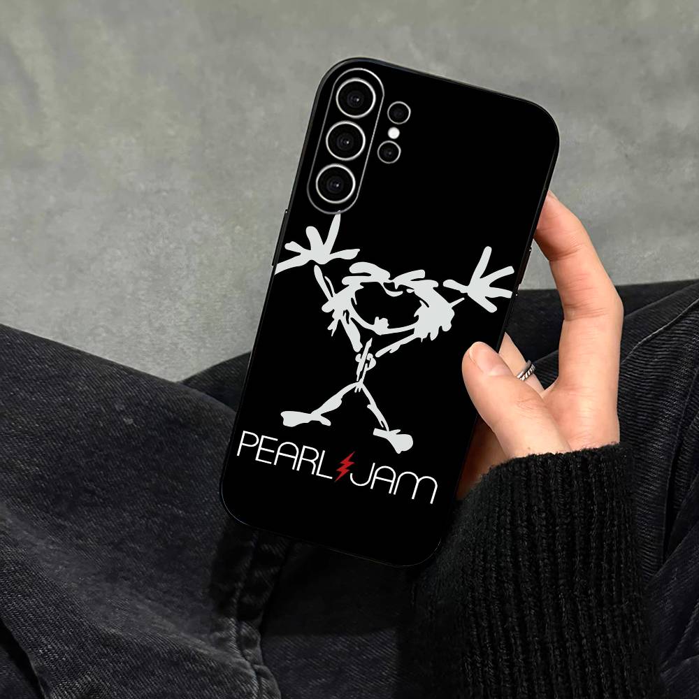 Band Pearl Jam Fashion Phone Case For Samsung S25,S24,S21,S22,S23,S30,Ultra,S20,Plus,Fe,Note,10,9,5G Black Cover